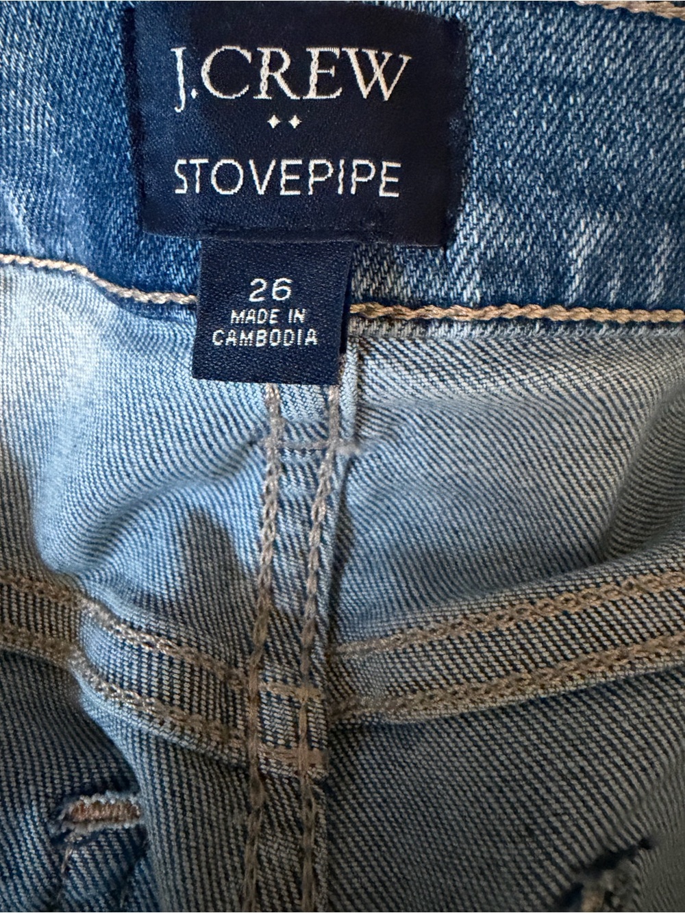 J. Crew Stovepipe Jeans in Light Blue Denim - Size 26 - Picture 3 of 5
